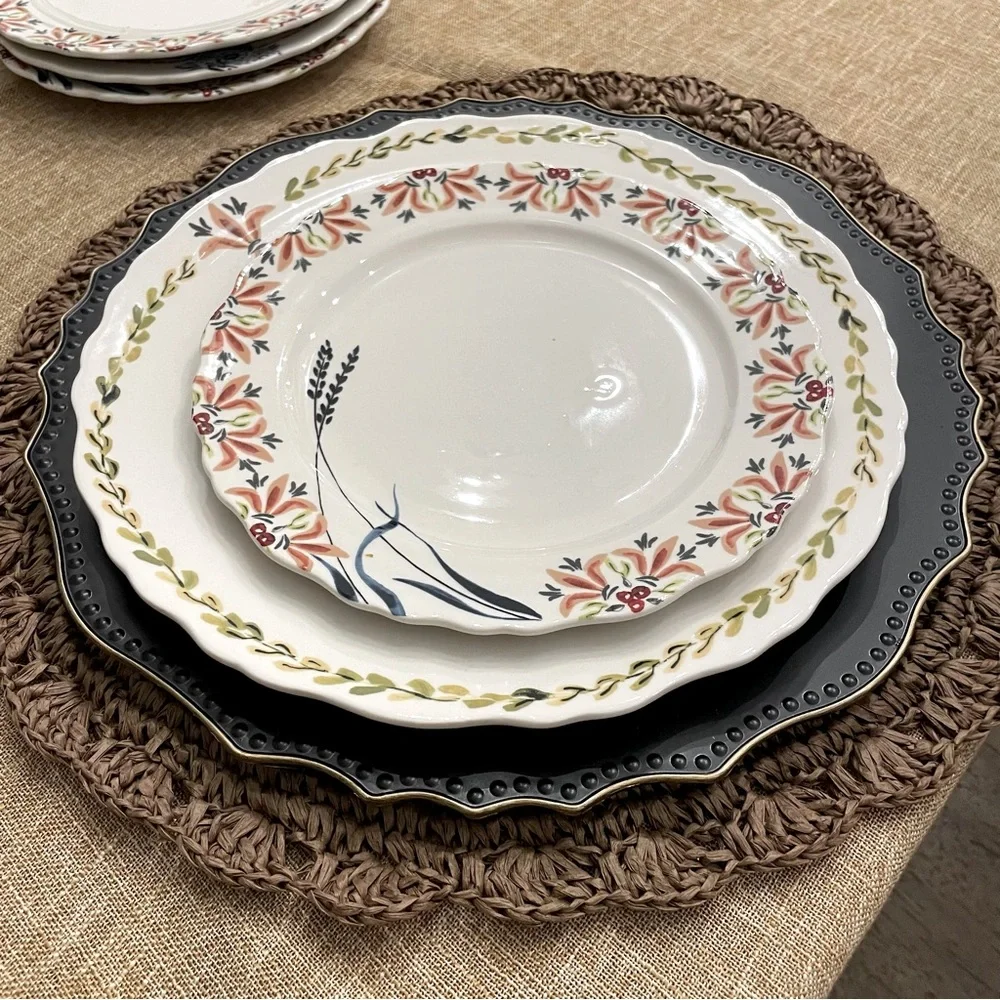 Anthropologie Mimi Thorrison Italian Hours Salad Plates, set of 4